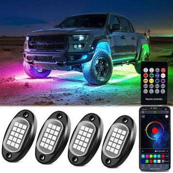 Підсвічування колісних арок та днища Rock Lights RGB 4in1 15LED з пультом + App Control 124335 фото
