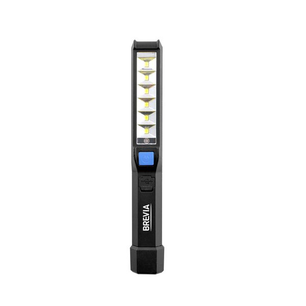 Фонарь ручной светодиодный с магнитом Brevia LED Pen Light 6SMD 1W LED 150Lm 900mAh MicroUSB 11210 94447 фото