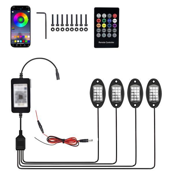 Подсветка колёсных арок и днища Rock Lights RGB 4in1 15LED c пультом + App Control 124335 фото