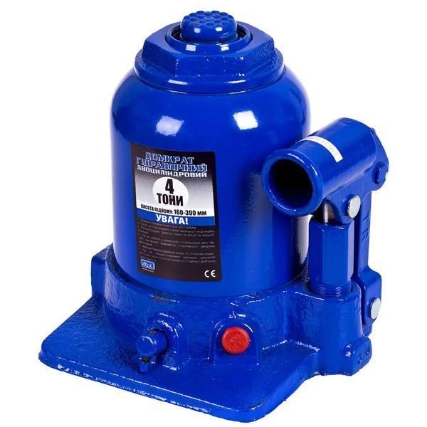 Домкрат гидравлический двухштоковый Vitol 4т (160-390мм) ДБ-40002Ц (TF0402) 32406 фото