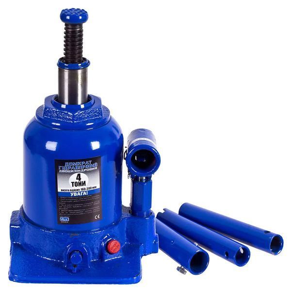 Домкрат гидравлический двухштоковый Vitol 4т (160-390мм) ДБ-40002Ц (TF0402) 32406 фото