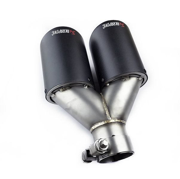 Насадка глушителя Akrapovic AK54-89 Y Двойная (JB) carbon 85850 фото