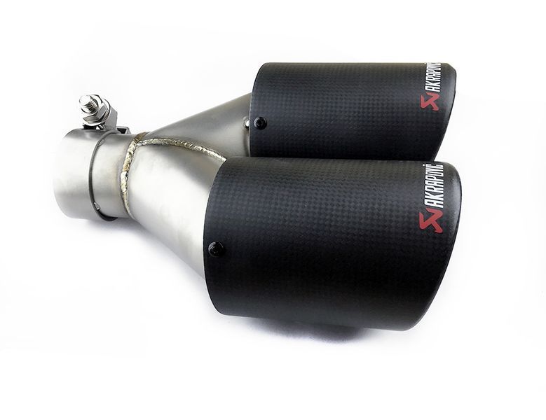 Насадка глушителя Akrapovic AK54-89 Y Двойная (JB) carbon 85850 фото
