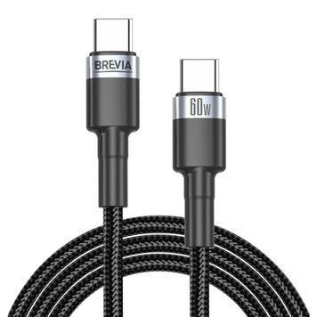Кабель Brevia Type-C - Type-C 60W 1m 51100BCCC1 Black 124666 фото