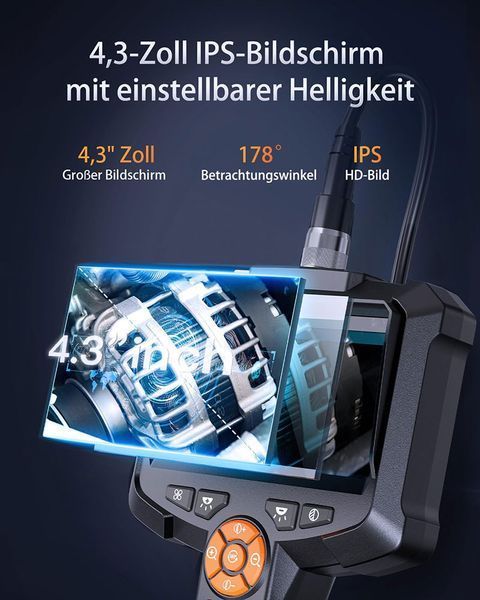Эндоскоп Camera Dual Lens 4.3 IPS Screen 1080P HD (кабель 5м) 111291 фото