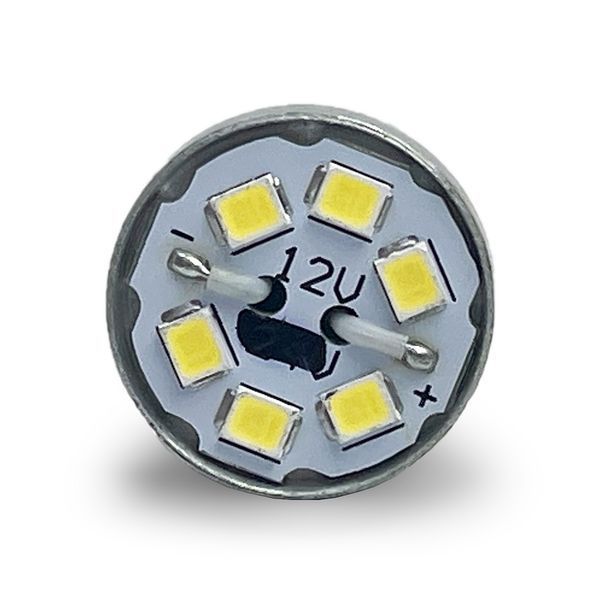 Світлодіодна автолампа P21W BA15S 6 SMD UA (без ковпачка) 12V Біла 56000 фото