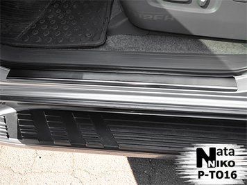Накладки на пороги Toyota Land Cruiser 120 Prado 2002- Nataniko Premium 20720 фото