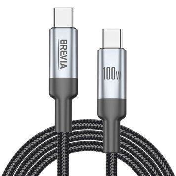 Кабель Brevia Type-C-Type-C 100W 2m 57200BССС1 Black 124665 фото