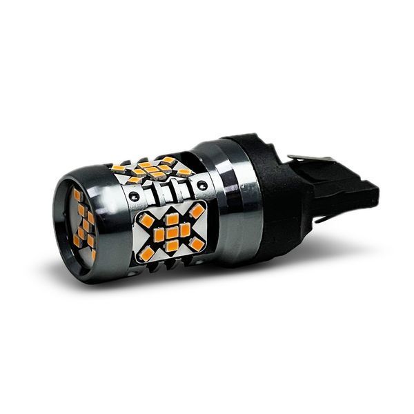 Светодиодные автолампы DriveX Glow X1 T20(1) 7440/W21W 10W CAN 12-24V 3000K 1200Lm Amber 123115 фото