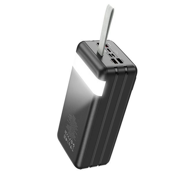 Повербанк Hoco Electric J86B 60000mAh 4USB Lightning 2Type-C 20W 5A PD-QC Black 124597 фото