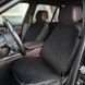Накидки на сидіння Алькантара Lux Pilot (1+1) ромб (з суцільними підголівниками) чорна строчка Чорні 124242 фото 1