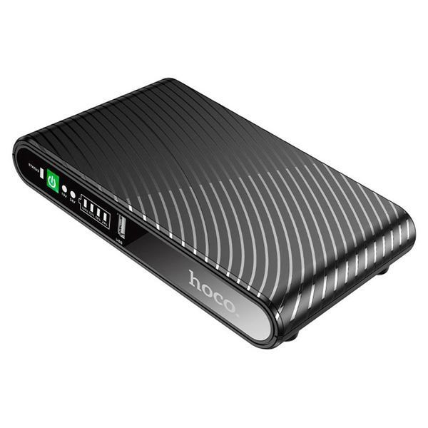 Повербанк для роутера UPS Hoco Cool Zinc DB63 10000mAh 5V/9V/12V 15V/24V USB 17W LAN POE Black 124598 фото