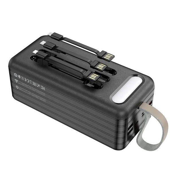 Повербанк Hoco DB21 Large Display 80000mAh 4USB, Type-C, Lightning 2.1A Black 121278 фото