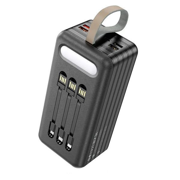Повербанк Hoco DB21 Large Display 80000mAh 4USB, Type-C, Lightning 2.1A Black 121278 фото