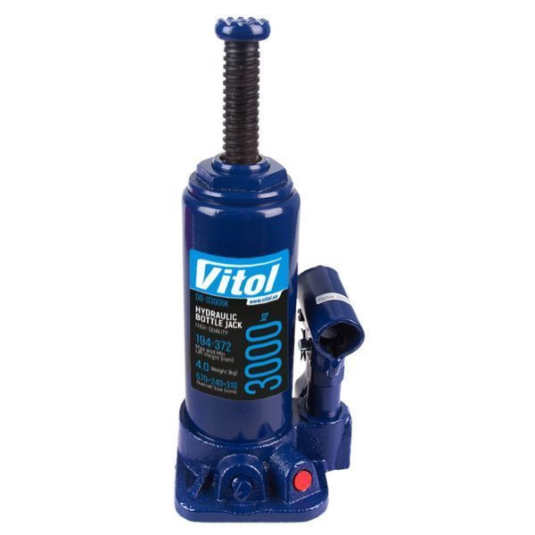 Домкрат гидравлический Vitol 3т (194-372мм) ДБ-03006K (T90304S) 121938 фото