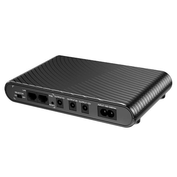 Повербанк для роутера UPS Hoco Cool Zinc DB63 10000mAh 5V/9V/12V 15V/24V USB 17W LAN POE Black 124598 фото