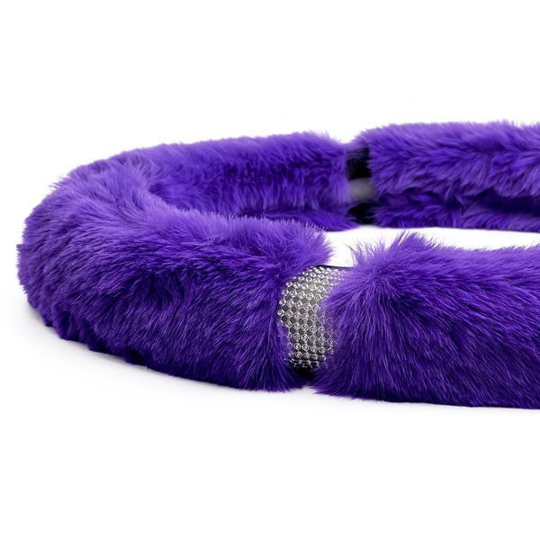 Чохол на кермо Vitol Fashion VLOD-24FA6 PRL M хутро (37-39см.) 124420 фото