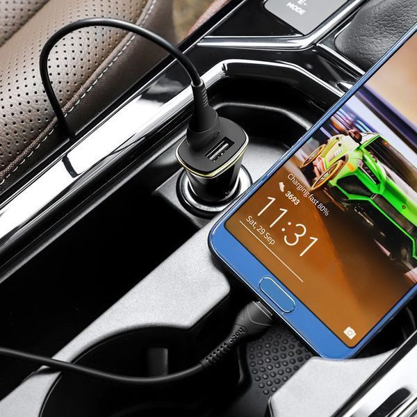 Автомобильное зарядное Hoco Z31 2USB, QC3.0, 3.4A, 18W (709790) 105194 фото