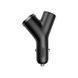 Автомобильное зарядное Baseus Y Type Dual USB+Cigarette Lighter Extended 3.4A 40W (CCALL-YX01) Black 103753 фото 2
