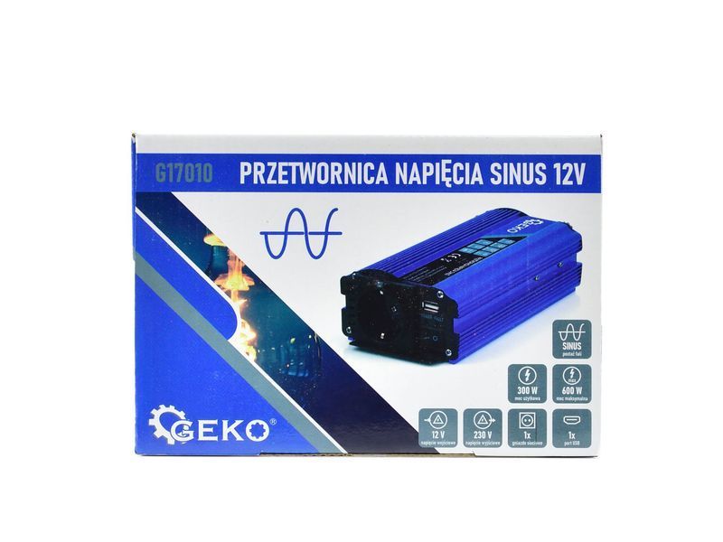 Преобразователь напряжения с чистой синусоидой для котлов 600W GEKO Инвертор G17010 105302 фото
