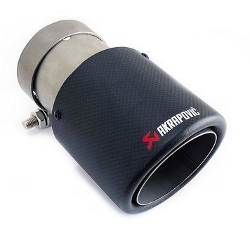 Насадка глушителя Akrapovic AK76-101 Одинарная (JB) carbon 96120 фото