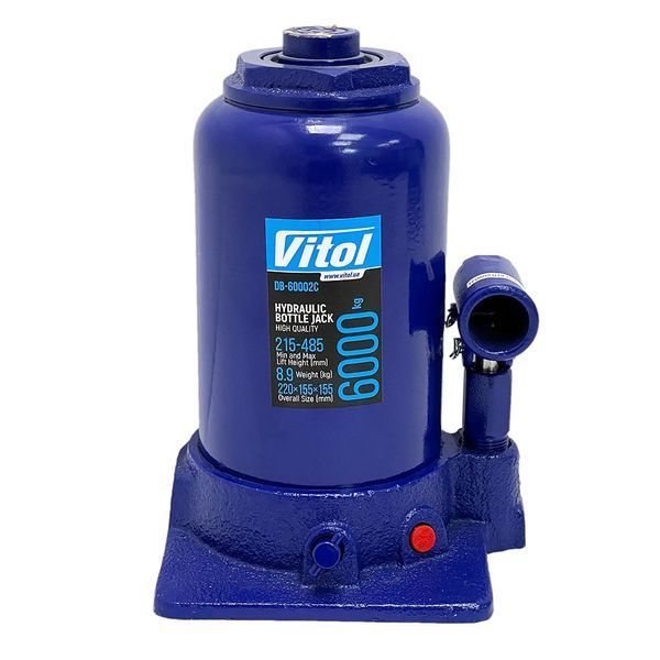 Домкрат гидравлический двухштоковый Vitol 6т (215-495мм) ДБ-60002Ц (TF0602) 107790 фото