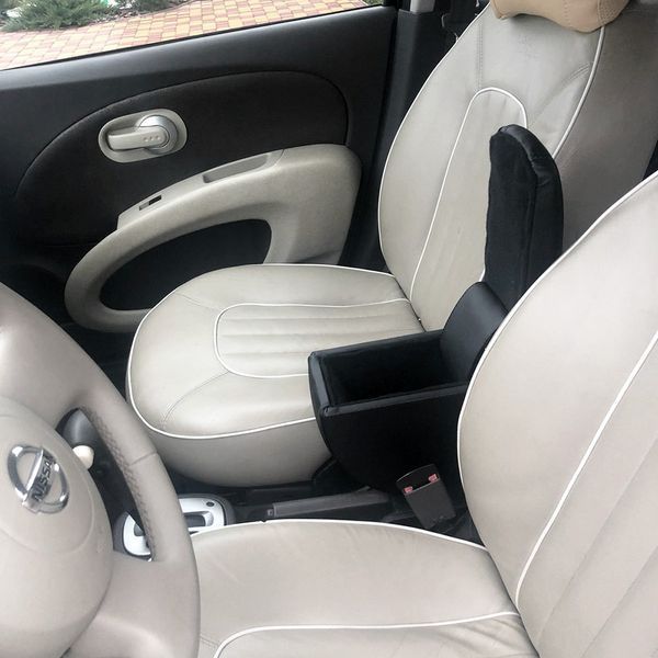 Подлокотник Nissan Micra K12 2002-2010, Ниссан микра К12 Экокожа Brazo черный 101698 фото