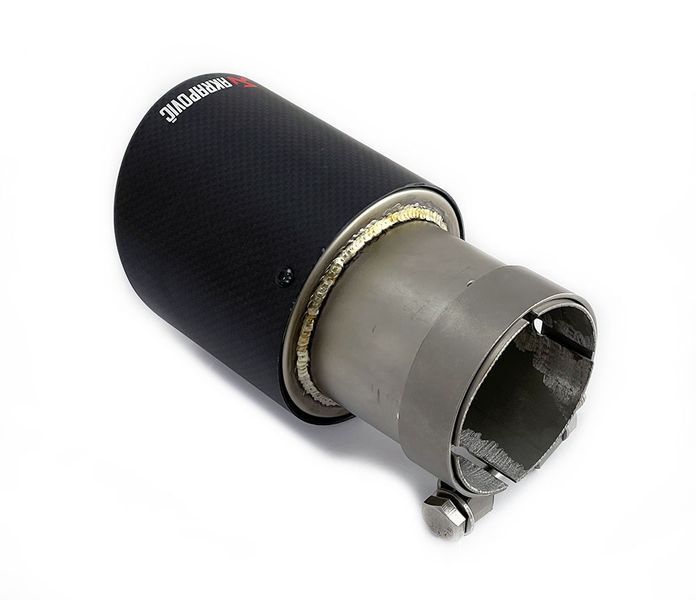Насадка глушителя Akrapovic AK76-101 Одинарная (JB) carbon 96120 фото