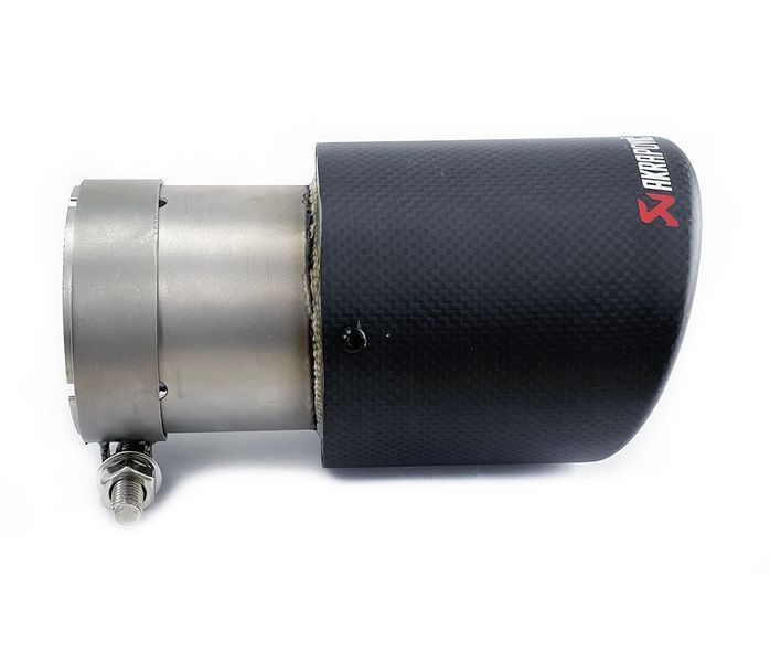 Насадка глушителя Akrapovic AK76-101 Одинарная (JB) carbon 96120 фото