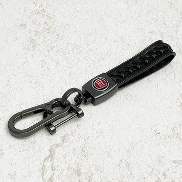 Автомобильный брелок Fiat с кожаным ремешком Premium 122432 фото