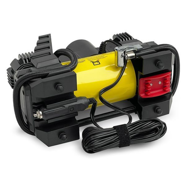 Компрессор Voin VL-620 R13-R18 10Атм 15A 85 л/мин 2 цилиндра, шланг 5м + переходник на клеммы 123653 фото