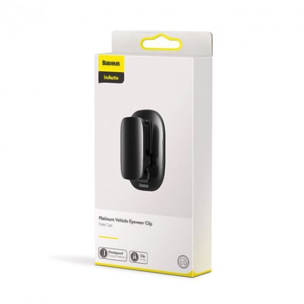Тримач, кріплення для окулярів Baseus Platinum Vehicle Eyewear Clip (ACYJN-A01) Black 100502 фото