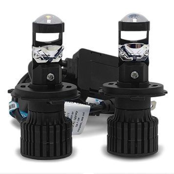 Світлодіодні Mini лінзи Decker LED GL-01 H4 55W 6000K 16000Lm 9-32V (2шт.) 108855 фото