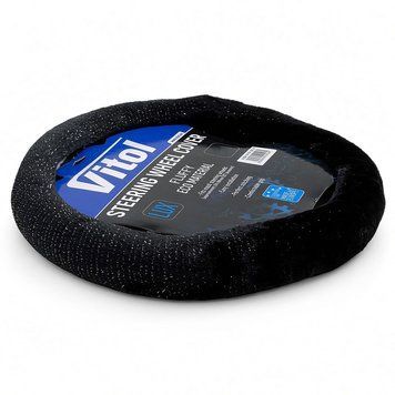Чохол на кермо Vitol LUX VLOD-21F01 BK M хутро (37-39см.) 124416 фото