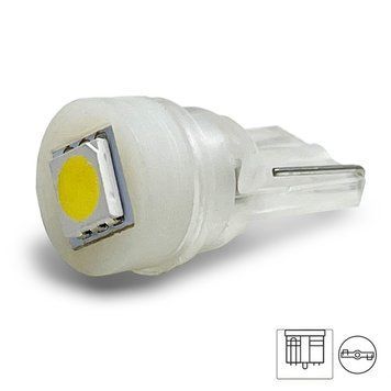 Світлодіодна автолампа Cristal T10 1 LED 5050SMD 12V Біла 1004 фото