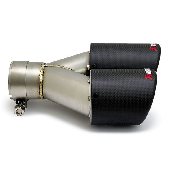 Насадка глушника Akrapovic АК63-89 Подвійна ліва (L-JB) carbon 103389 фото