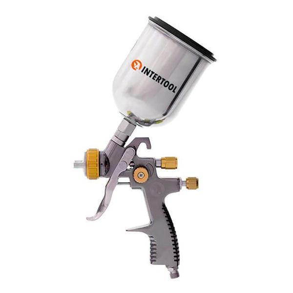 Краскопульт пневматичний Intertool LVLP Bronze PT-0135 1.8мм 1.5 Атм метал 600мл 124519 фото
