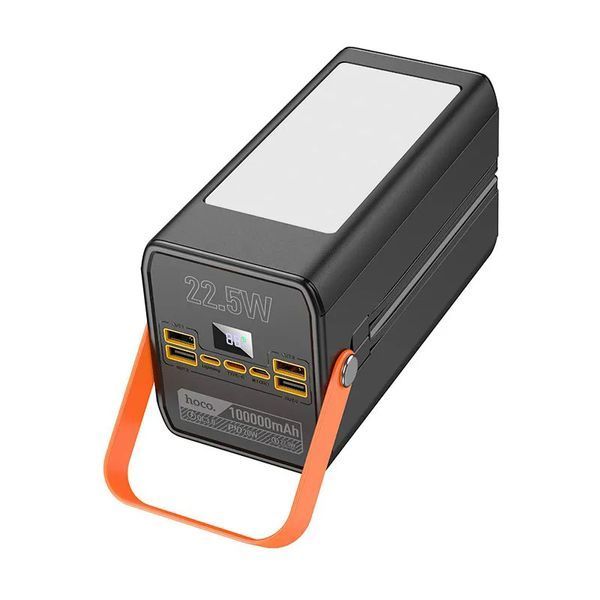 Повербанк Hoco DB49 100000mAh 4USB Type-C, Lightning 22.5W 3A PD/QC Black 123136 фото