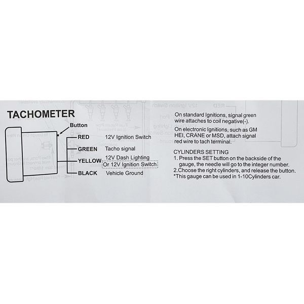 Тахометр на ножке Ket Gauge 602705 диаметр 60 мм 28910 фото