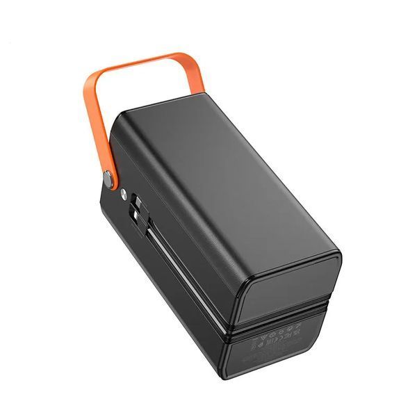 Повербанк Hoco DB49 100000mAh 4USB Type-C, Lightning 22.5W 3A PD/QC Black 123136 фото