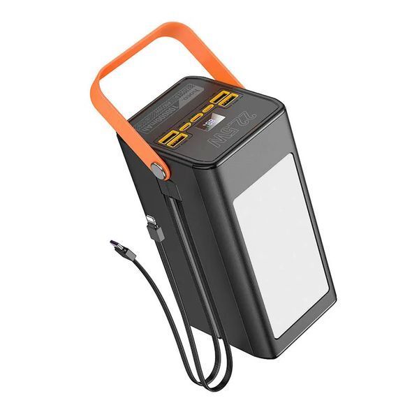 Повербанк Hoco DB49 100000mAh 4USB Type-C, Lightning 22.5W 3A PD/QC Black 123136 фото