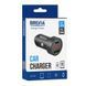 Автомобильное зарядное Brevia ePower DualMetal Display 48W Type-C+USB (46648CADB) Black 123729 фото 5