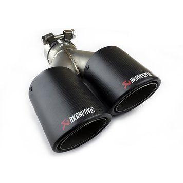 Насадка глушника Akrapovic АК63-89 Подвійна права (R-JB) carbon 85867 фото