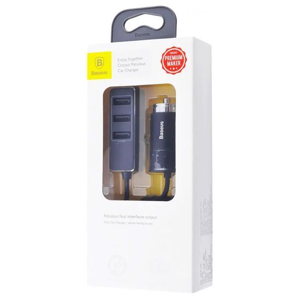 Автомобильное зарядное Baseus Enjoy Together Four Interfaces Output Patul 4USB 5.5A (CCTON-01) Black 106634 фото