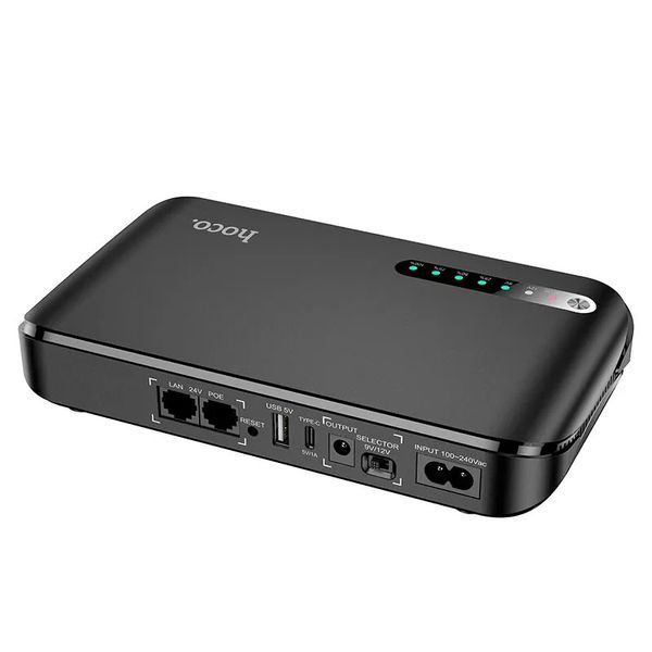 Повербанк для роутера UPS Hoco Imperial DB62 20000mAh 5/9/12V USB Type-C 18W LAN POE Black 123135 фото