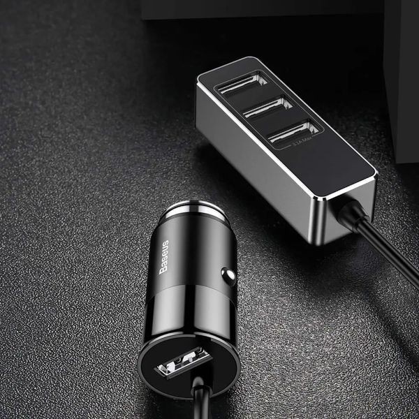 Автомобильное зарядное Baseus Enjoy Together Four Interfaces Output Patul 4USB 5.5A (CCTON-01) Black 106634 фото