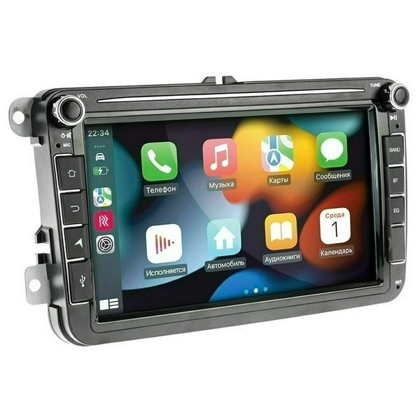Автомагнитола Cyclone VW ANDROID 8" QLED 2/32GB ASP 4CF GPS CarPlay Android 14 123753 фото