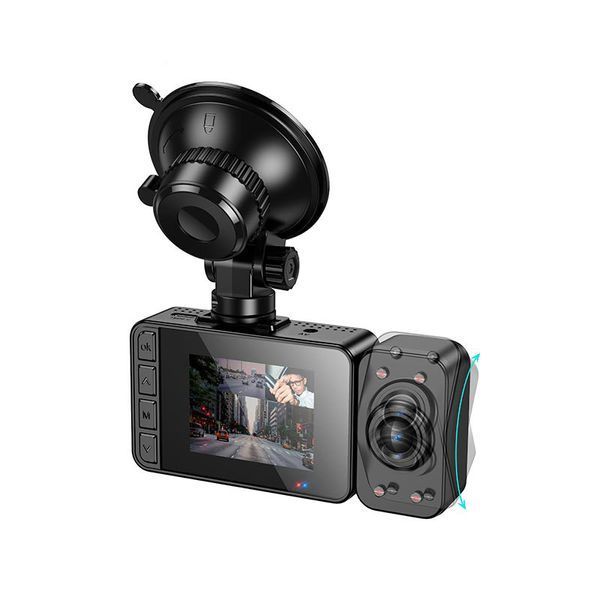 Відеореєстратор Hoco Three-Screen Simultaneous Display DI62 2" 720P/480P/480P WiFi Black 122786 фото