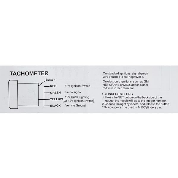 Тахометр Ket Gauge 7705 52 мм 2146 фото