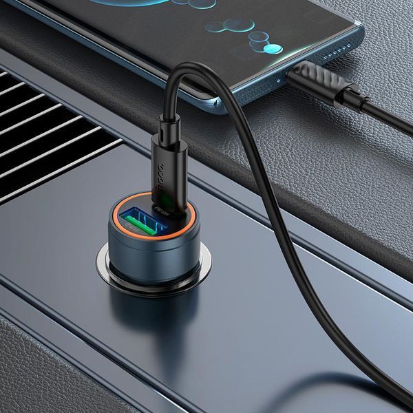 Автомобильное зарядное Hoco Glorious car charger Z57A 1USB 1Type-C PD/QC 3A 30W (24127) 123800 фото